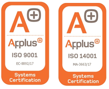 Certificado Applus ISO 14001 e ISO 9001 de Toferla S.L., empresa de reciclaje de metales y gestión ambiental en Madrid.